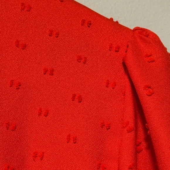 Ann Taylor Factory - Deep Orange Ruffle Collar Blouse - Picture 8 of 9